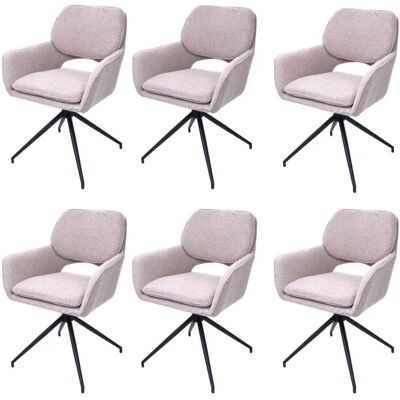 MCW Esszimmerstuhl N74 6er-Set Stoff Boucle 540g/m² Beige MCW Esszimmerstuhl N74 6er-Set Stoff Boucle 540g/m² Beige