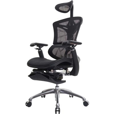 SIHOO Schreibtischstuhl Ergonomisch Fußstütze Verstellbare Lordosenstütze Schwarz SIHOO Schreibtischstuhl Ergonomisch Fußstütze Verstellbare Lordosenstütze Schwarz