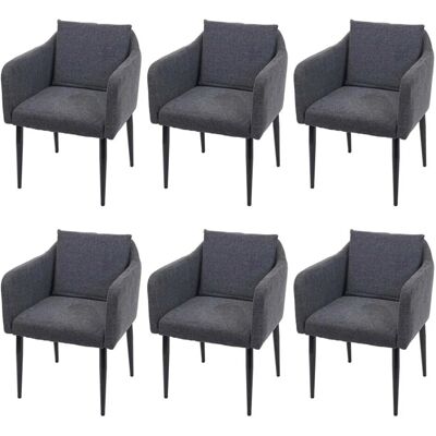 MCW Esszimmerstuhl H93 6er-Set Stoff/Textil Dunkelgrau MCW Esszimmerstuhl H93 6er-Set Stoff/Textil Dunkelgrau