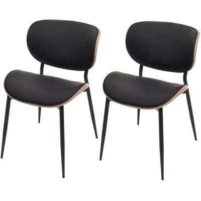 MCW Esszimmerstuhl O45 2er-Set Natur Schwarz MCW Esszimmerstuhl O45 2er-Set Natur Schwarz