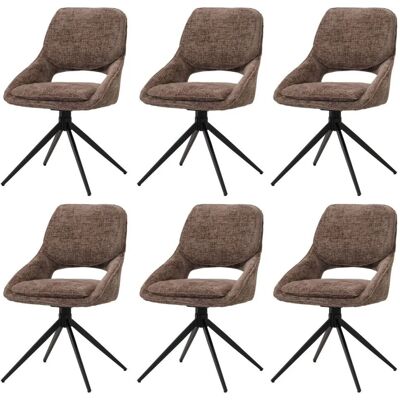 MCW Esszimmerstuhl N73 6er-Set Braun MCW Esszimmerstuhl N73 6er-Set Braun