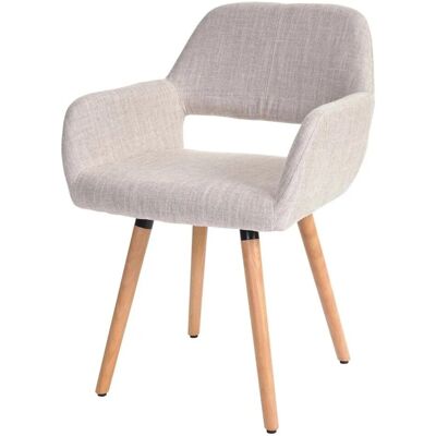 MCW Esszimmerstuhl A50 II Textil Creme/grau Helle Beine MCW Esszimmerstuhl A50 II Textil Creme/grau Helle Beine