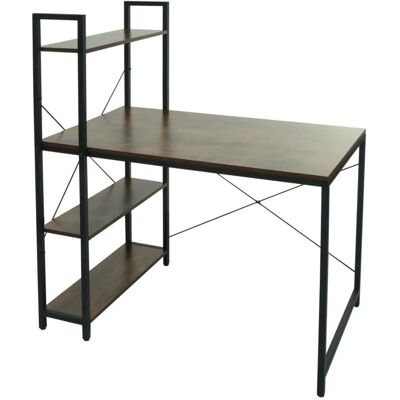 MCW Schreibtisch mit Regal K81 Braun MCW Schreibtisch mit Regal K81 Braun