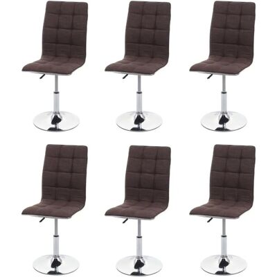 MCW Esszimmerstuhl C41 6er-Set Braun Stoff/Textil MCW Esszimmerstuhl C41 6er-Set Braun Stoff/Textil