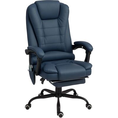 Vinsetto Massagestuhl Kunstleder Schaumstoff 67B x 79T x 111-121H cm Blau Vinsetto Massagestuhl Kunstleder Schaumstoff 67B x 79T x 111-121H cm Blau