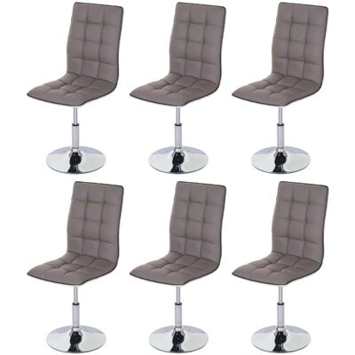 MCW Esszimmerstuhl C41 6er-Set Taupe-Grau Kunstleder MCW Esszimmerstuhl C41 6er-Set Taupe-Grau Kunstleder