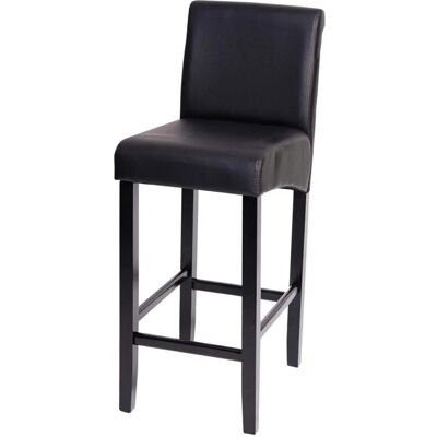 MCW Barhocker C33 Schwarz Matt Dunkle Beine Kunstleder MCW Barhocker C33 Schwarz Matt Dunkle Beine Kunstleder