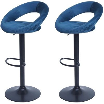 MCW Barhocker F46 2er-Set Samt Petrol-Blau MCW Barhocker F46 2er-Set Samt Petrol-Blau
