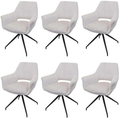MCW 6er-Set Esszimmerstuhl M53 Creme-Weiß MCW 6er-Set Esszimmerstuhl M53 Creme-Weiß