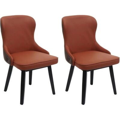 MCW Esszimmerstuhl M60 2er-Set Terracotta-Braun MCW Esszimmerstuhl M60 2er-Set Terracotta-Braun