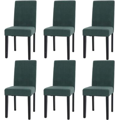 MCW Esszimmerstuhl Littau Cord 6er-Set Grün Dunkle Beine MCW Esszimmerstuhl Littau Cord 6er-Set Grün Dunkle Beine