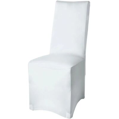 Beautissu Leona Stuhlhusse 95x45cm Weiß Stretch Bankett Beautissu Leona Stuhlhusse 95x45cm Weiß Stretch Bankett