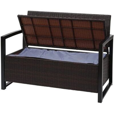 MCW Poly-Rattan 2er Sitzbank F39 Braun Kissen Creme MCW Poly-Rattan 2er Sitzbank F39 Braun Kissen Creme