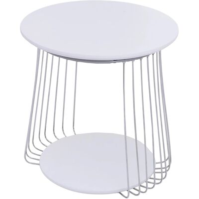 MCA Couchtisch P60 Metall MDF Rund Ø 50cm Weiß MCA Couchtisch P60 Metall MDF Rund Ø 50cm Weiß