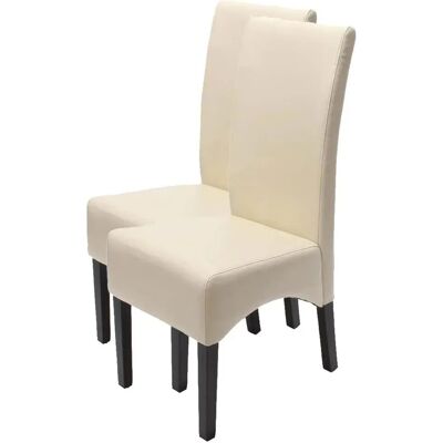 MCW Esszimmerstuhl Crotone 2er-Set Creme Dunkle Beine MCW Esszimmerstuhl Crotone 2er-Set Creme Dunkle Beine