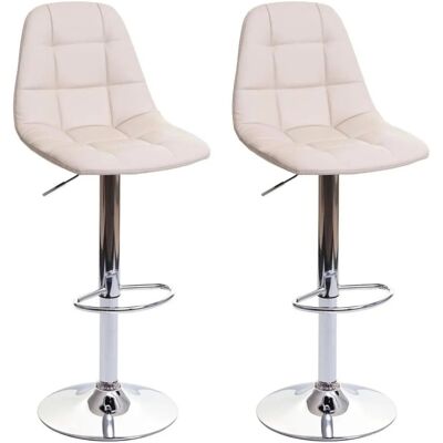 MCW Barhocker A67 2er-Set Creme-Beige Kunstleder MCW Barhocker A67 2er-Set Creme-Beige Kunstleder