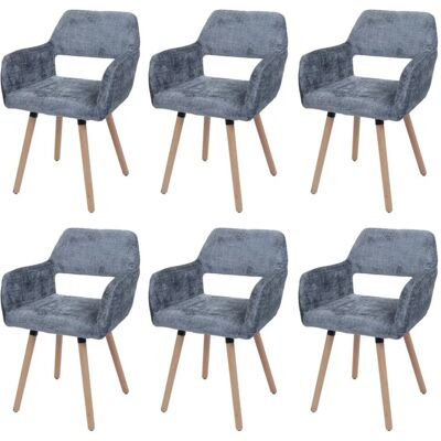 MCW Esszimmerstuhl A50 II 6er-Set Dunkelgrau Stoff/Textil Chenille 465g/m² MCW Esszimmerstuhl A50 II 6er-Set Dunkelgrau Stoff/Textil Chenille 465g/m²