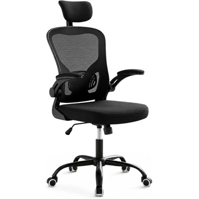 Relaxdays Bürostuhl Kunststoff Metall Schwarz Ergonomisch Höhenverstellbar Drehbar Wippfunktion Klappbar 117 cm x 64 cm x 73 cm Relaxdays Bürostuhl Kunststoff Metall Schwarz Ergonomisch Höhenverstellbar Drehbar Wippfunktion Klappbar 117 cm x 64 cm x 73 cm