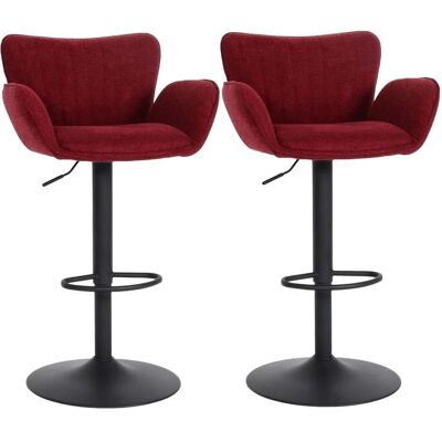 MCW Barhocker M67 2er-Set Bordeaux Fuß Schwarz MCW Barhocker M67 2er-Set Bordeaux Fuß Schwarz
