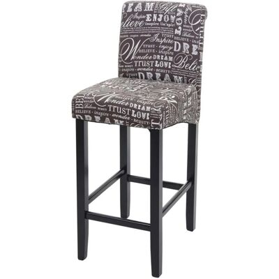 MCW Barhocker C33 Schriftzug Grau Dunkle Beine Stoff/Textil MCW Barhocker C33 Schriftzug Grau Dunkle Beine Stoff/Textil