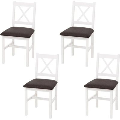 MCW Esszimmerstuhl F77 4er-Set Weiß Polster Schwarz MCW Esszimmerstuhl F77 4er-Set Weiß Polster Schwarz