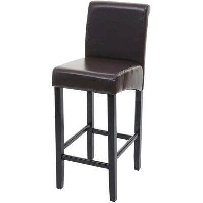 MCW Barhocker C33 Braun Dunkle Beine Leder MCW Barhocker C33 Braun Dunkle Beine Leder