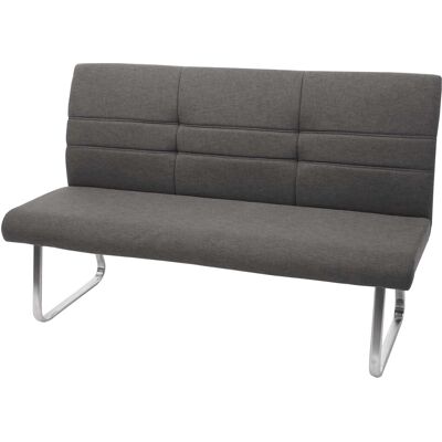 MCW Sitzbank G55 Stoff/Textil Edelstahl Gebürstet Grau-Braun 180cm MCW Sitzbank G55 Stoff/Textil Edelstahl Gebürstet Grau-Braun 180cm
