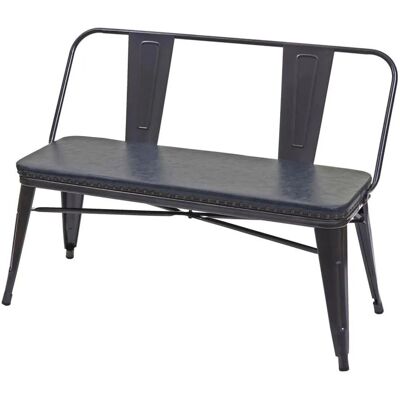 MCW 2er Sitzbank H10 Industriedesign Schwarz-Grau MCW 2er Sitzbank H10 Industriedesign Schwarz-Grau