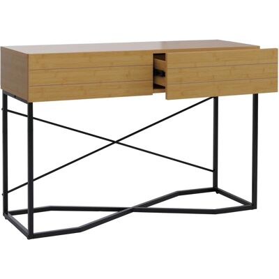 MCW Konsolentisch P47 Melamin Industrial 81x120x40cm Bambus-Optik MCW Konsolentisch P47 Melamin Industrial 81x120x40cm Bambus-Optik