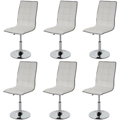 MCW Esszimmerstuhl C41 6er-Set Weiß Kunstleder MCW Esszimmerstuhl C41 6er-Set Weiß Kunstleder