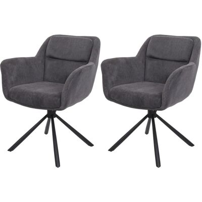 MCW Esszimmerstuhl K33 2er-Set Kord-Grau MCW Esszimmerstuhl K33 2er-Set Kord-Grau