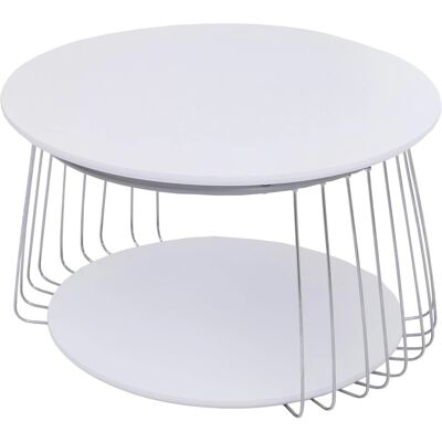 MCW MCA Couchtisch P60 Metall MDF Rund Ø 70cm Weiß MCW MCA Couchtisch P60 Metall MDF Rund Ø 70cm Weiß