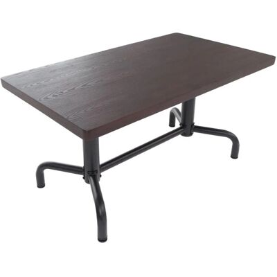 MCW Esszimmertisch P31 Dunkel Schwarzes Gestell 140x80cm MCW Esszimmertisch P31 Dunkel Schwarzes Gestell 140x80cm