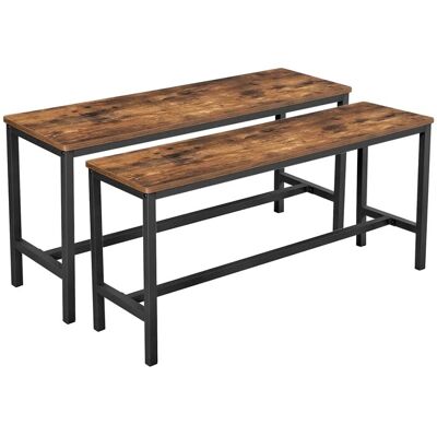 Vasagle Sitzbänke für Esszimmertisch 2er Set 32,5 x 108 x 50 cm Braun Vasagle Sitzbänke für Esszimmertisch 2er Set 32,5 x 108 x 50 cm Braun
