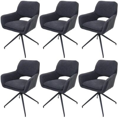 MCW Esszimmerstuhl N74 6er-Set Stoff Boucle 540g/m² Dunkelgrau MCW Esszimmerstuhl N74 6er-Set Stoff Boucle 540g/m² Dunkelgrau