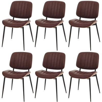 MCW Esszimmerstuhl O44 6er-Set Natur Vintage Braun MCW Esszimmerstuhl O44 6er-Set Natur Vintage Braun