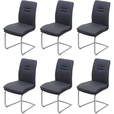 MCW Esszimmerstuhl H70 6er-Set Freischwinger Dunkelgrau MCW Esszimmerstuhl H70 6er-Set Freischwinger Dunkelgrau