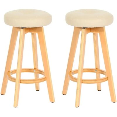 MCW Barhocker Boras 2er-Set Drehbar Creme Helle Beine MCW Barhocker Boras 2er-Set Drehbar Creme Helle Beine
