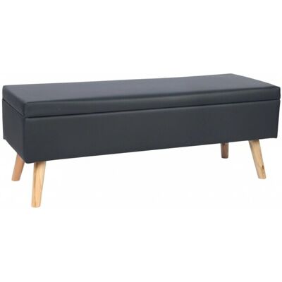 Relaxdays Sitzbank Kunstleder Schwarz mit Stauraum 110 cm x 40 cm x 40 cm, 14,7 kg Relaxdays Sitzbank Kunstleder Schwarz mit Stauraum 110 cm x 40 cm x 40 cm, 14,7 kg