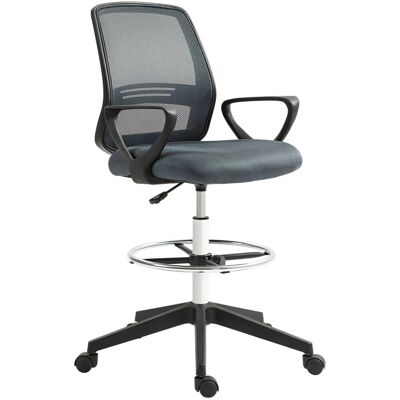 Vinsetto Bürostuhl Netzgewebe ABS-Kunststoff L68 x T66 x H100-120 cm Grau Vinsetto Bürostuhl Netzgewebe ABS-Kunststoff L68 x T66 x H100-120 cm Grau