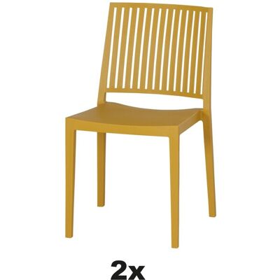 Siena Garden Stapelstuhl-Set Lane 2-teilig Mustard Siena Garden Stapelstuhl-Set Lane 2-teilig Mustard