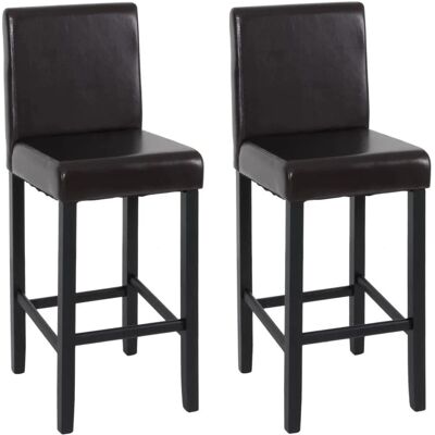 MCW Vicenza - Recyceltes Leder Barhocker - 2er-Set MCW Vicenza - Recyceltes Leder Barhocker - 2er-Set