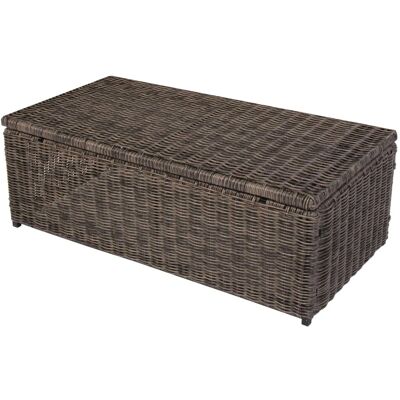 MCW Modulares Poly-Rattan Alu-Sofa 37x111x58cm Naturgrau Couchtisch ohne Glasplatte MCW Modulares Poly-Rattan Alu-Sofa 37x111x58cm Naturgrau Couchtisch ohne Glasplatte