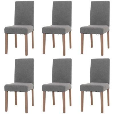 MCW Esszimmerstuhl Littau Boucle 6er-Set Grau Naturfarbene Beine MCW Esszimmerstuhl Littau Boucle 6er-Set Grau Naturfarbene Beine