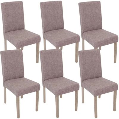 MCW Esszimmerstuhl Littau 6er-Set Textil Grau Beine Struktur - Eiche MCW Esszimmerstuhl Littau 6er-Set Textil Grau Beine Struktur - Eiche