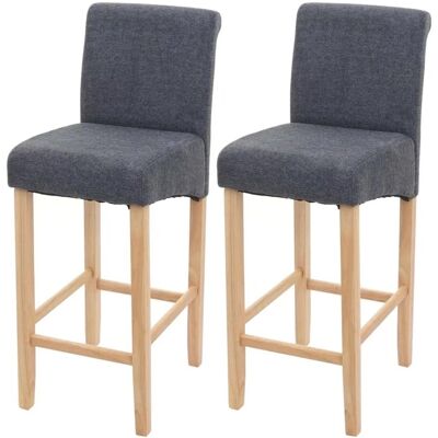 MCW Barhocker C33 2er-Set Dunkelgrau Helle Beine Stoff/Textil MCW Barhocker C33 2er-Set Dunkelgrau Helle Beine Stoff/Textil