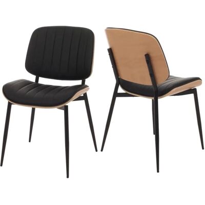 MCW Esszimmerstuhl O44 2er-Set Natur Schwarz MCW Esszimmerstuhl O44 2er-Set Natur Schwarz