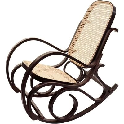 MCW Schaukelstuhl Gallarate Rattan Walnuss-Optik MCW Schaukelstuhl Gallarate Rattan Walnuss-Optik