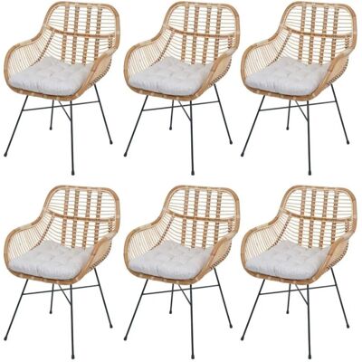 MCW Esszimmerstuhl P17 6er-Set Polster Creme MCW Esszimmerstuhl P17 6er-Set Polster Creme