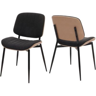 MCW Esszimmerstuhl O44 2er-Set Natur Dunkelgrau MCW Esszimmerstuhl O44 2er-Set Natur Dunkelgrau